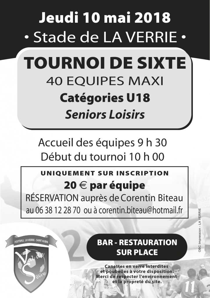 AFFICHE FOOT TOURNOI SIXTE