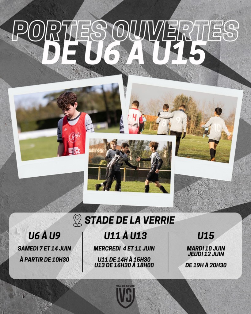 Portes Ouvertes U6-U15 Juin 2025