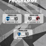 Programme Match 17-18 Mai 25 Séniors