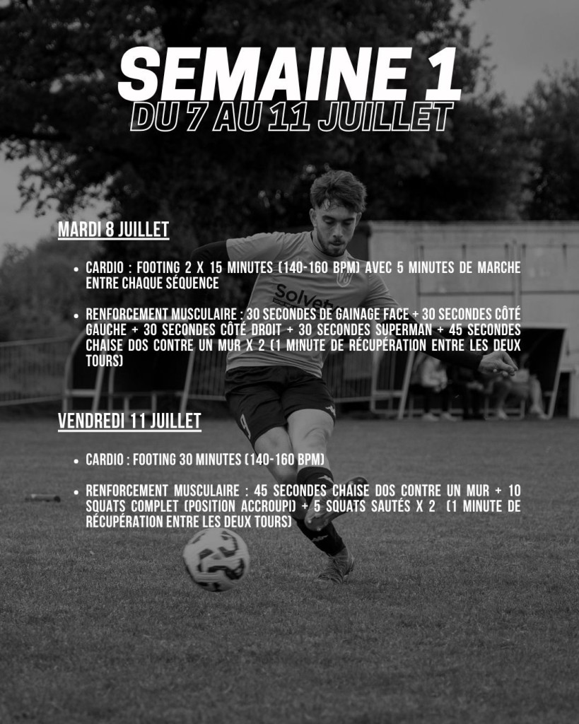 Reprise individuel Semaine 1