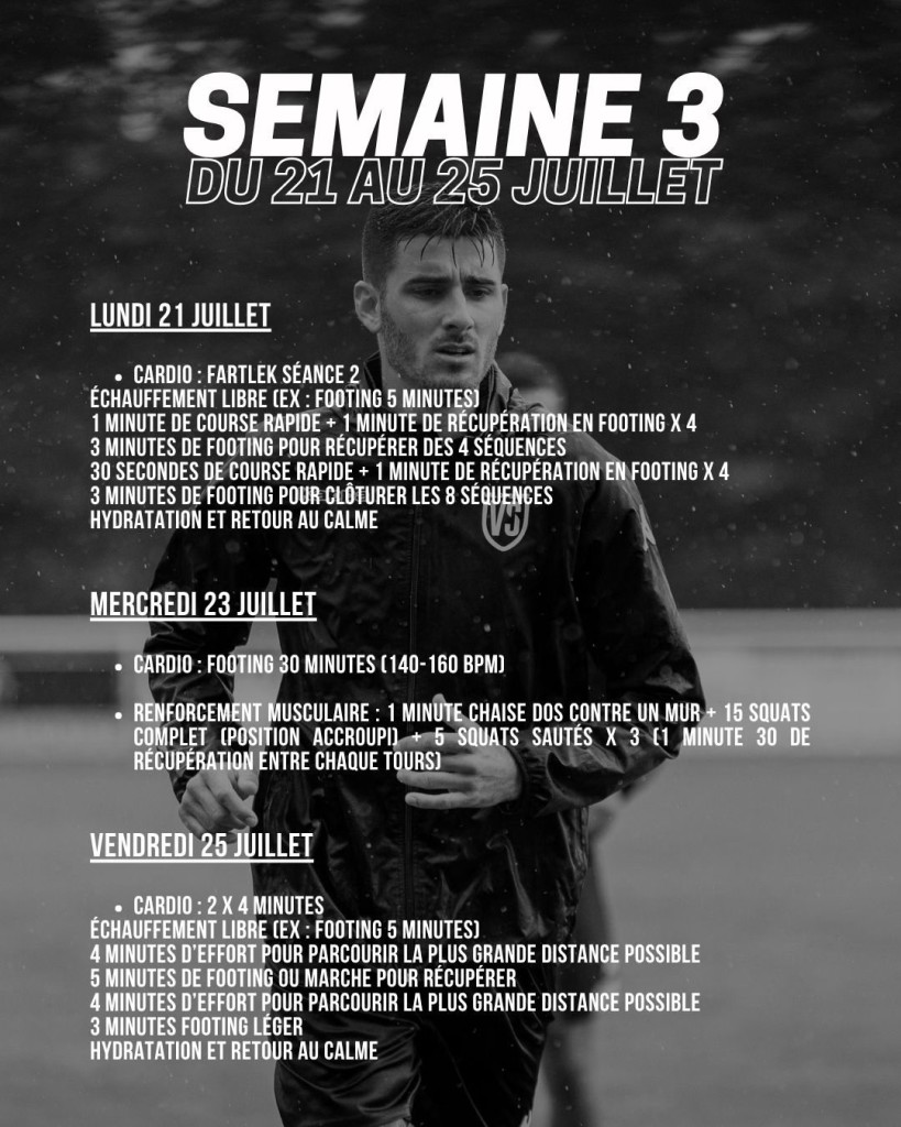 Reprise individuel Semaine 3