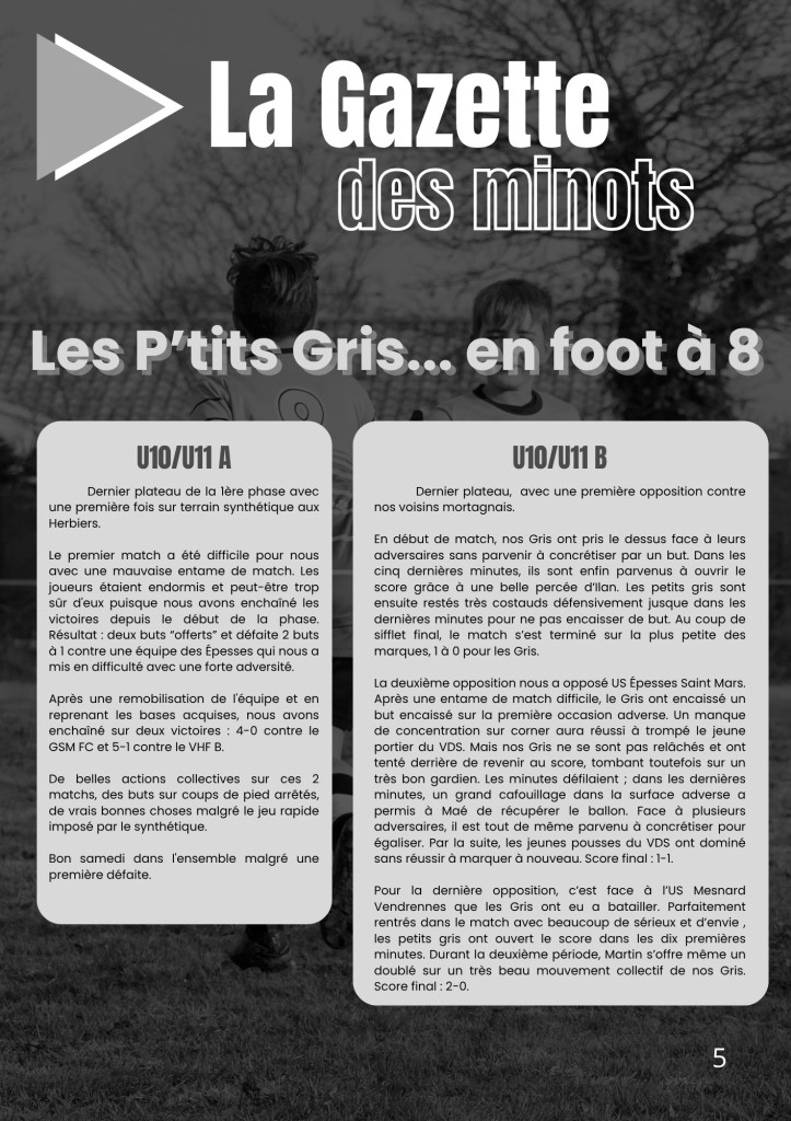 La Voix du Stade N°1 - P5