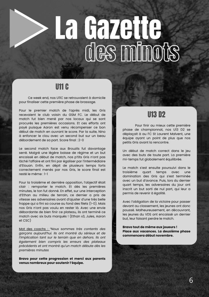 La Voix du Stade N°1 - P6