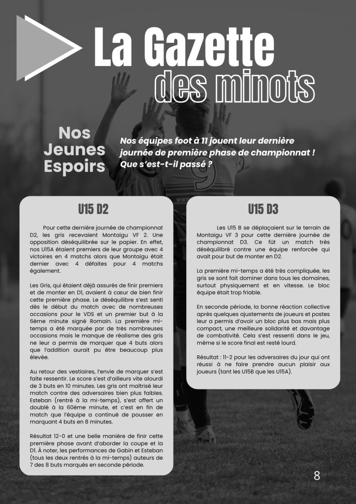 La Voix du Stade N°1 - P8