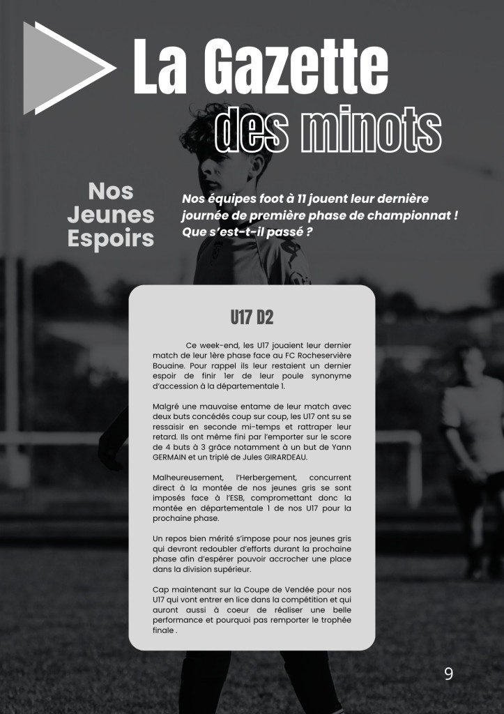 La Voix du Stade N°1 - P9