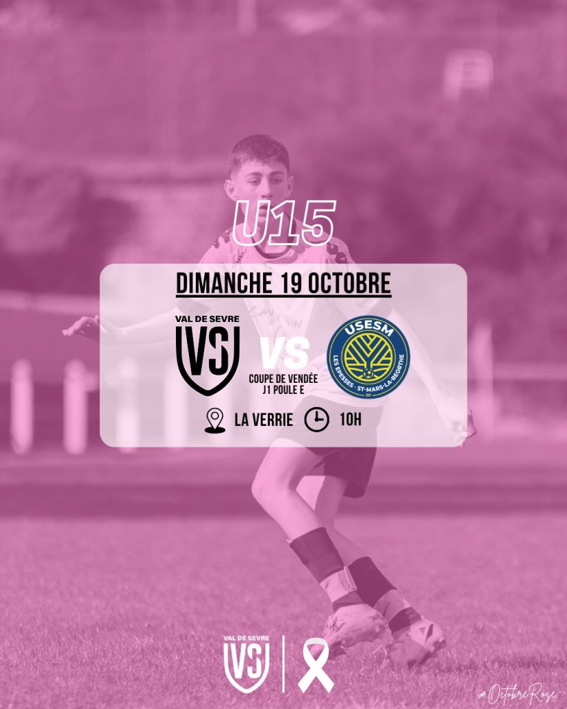 Programme Match 18-19 Octobre 2025 U15