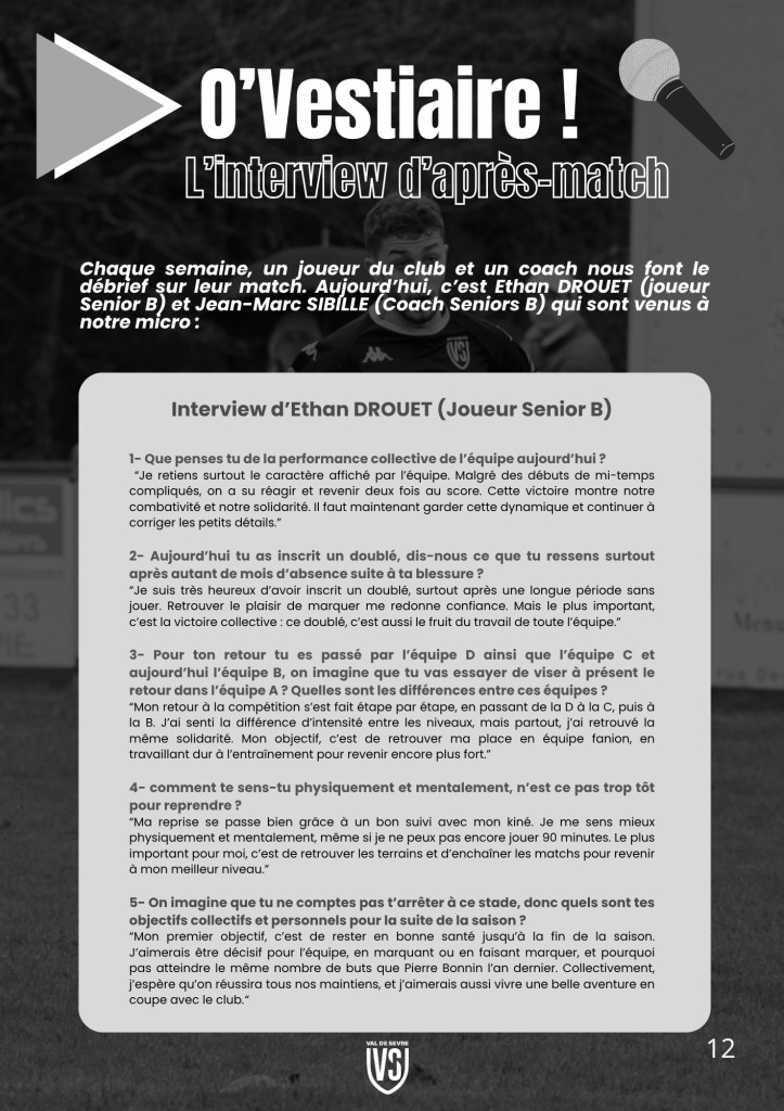 La Voix du Stade N°2 - P12