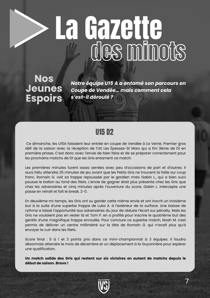 La Voix du Stade N°2 - P7