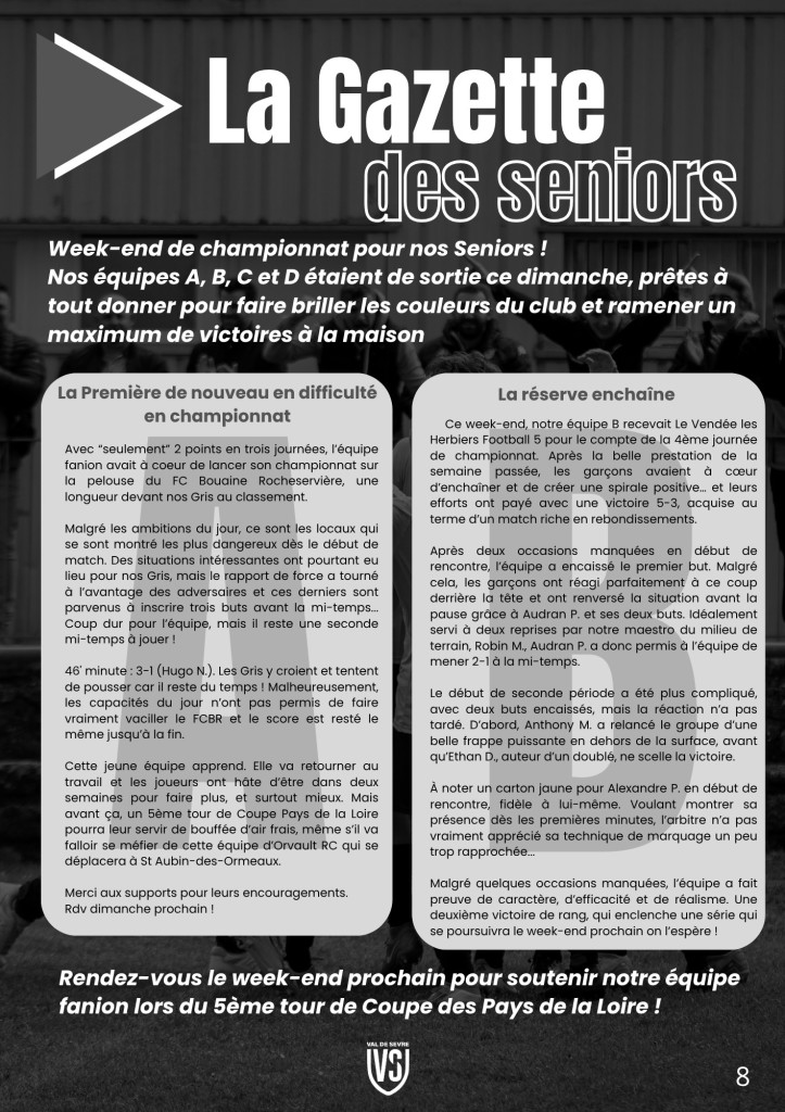 La Voix du Stade N°2 - P8