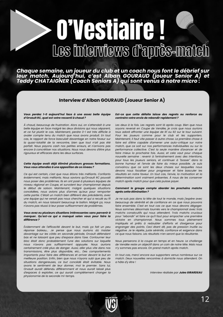 La Voix du Stade N°3 - P12