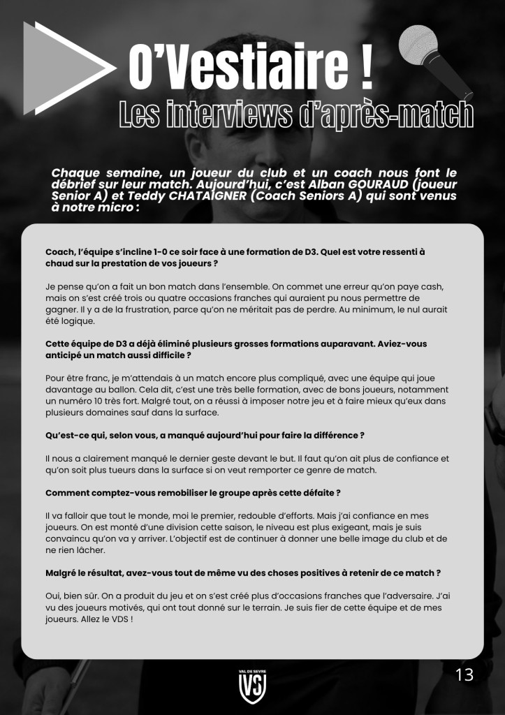 La Voix du Stade N°3 - P13