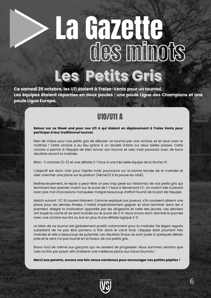 La Voix du Stade N°3 - P6