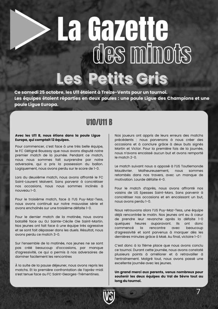 La Voix du Stade N°3 - P7