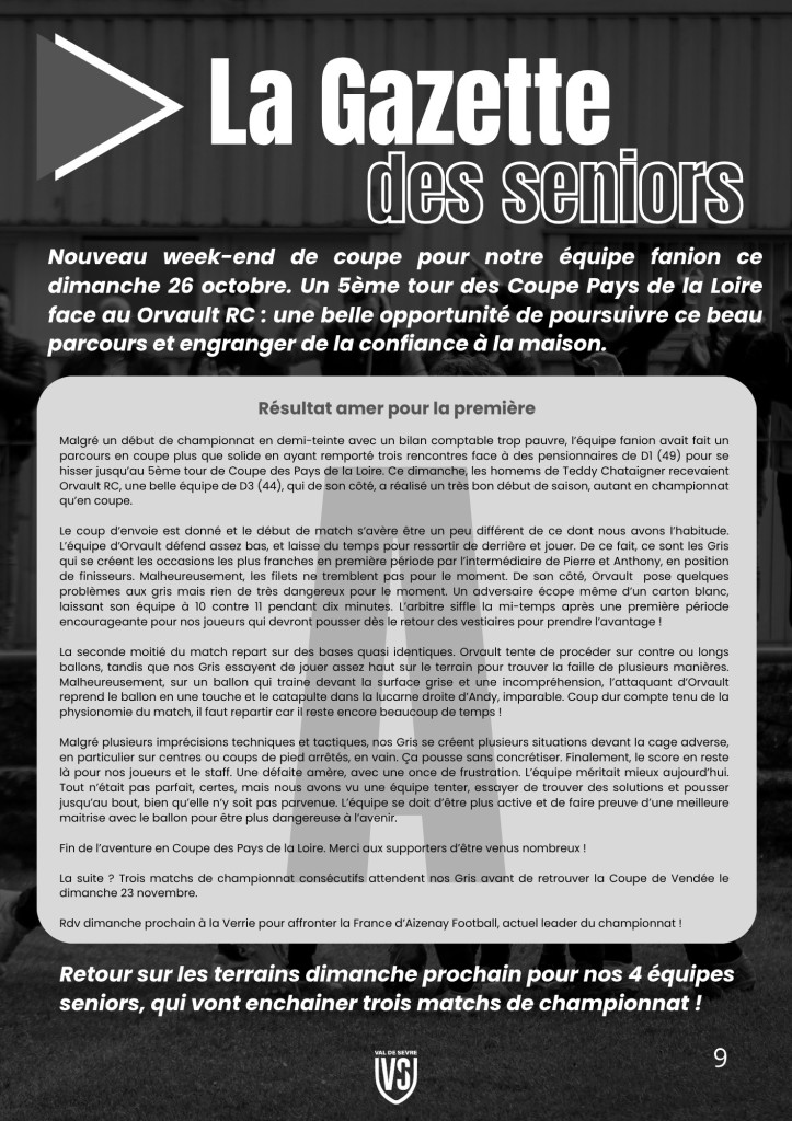 La Voix du Stade N°3 - P9