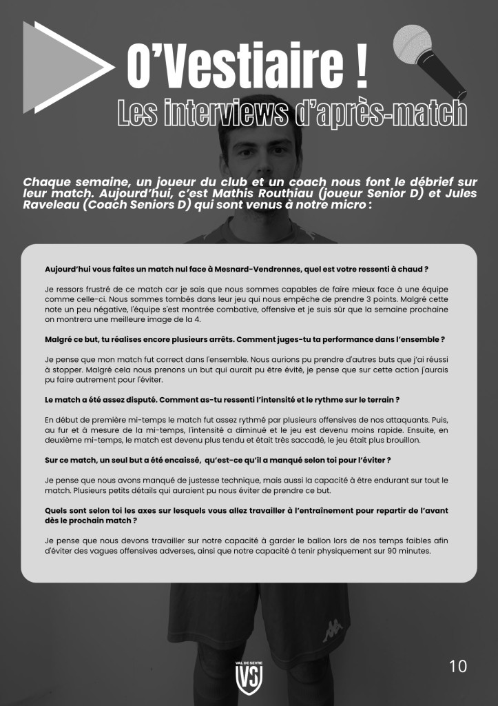 La Voix du Stade N°4 - P10