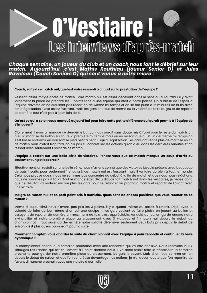 La Voix du Stade N°4 - P11