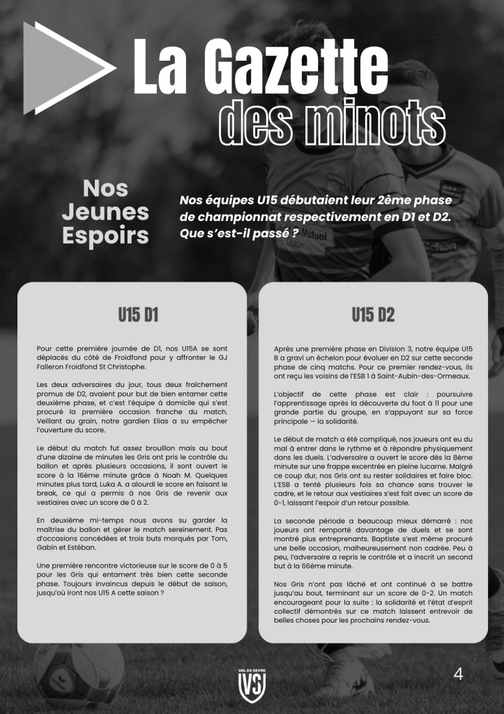 La Voix du Stade N°4 - P4