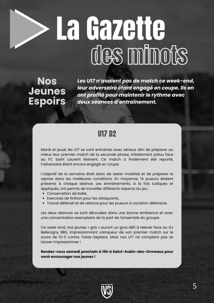 La Voix du Stade N°4 - P5