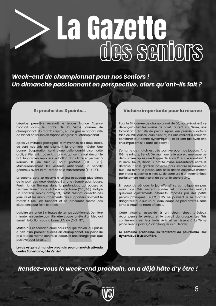 La Voix du Stade N°4 - P6