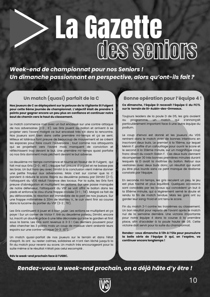 La Voix du Stade N°5 - P10