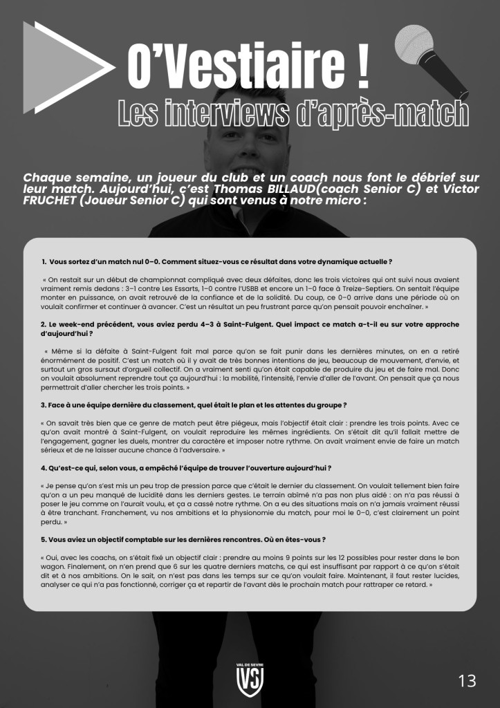 La Voix du Stade N°6 - P13
