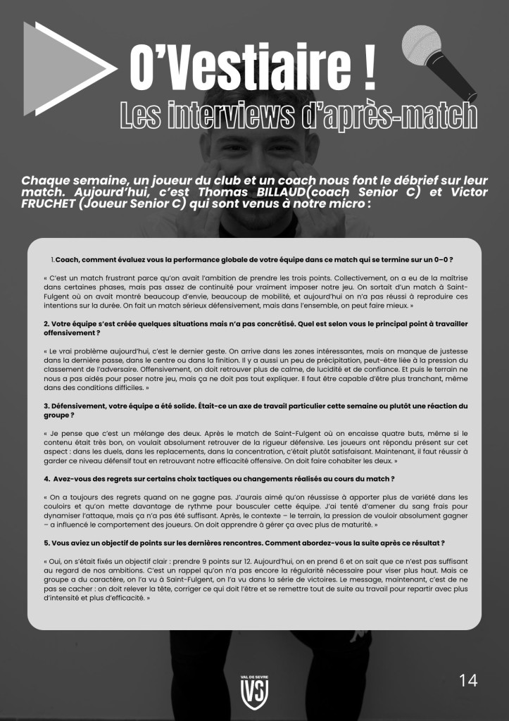 La Voix du Stade N°6 - P14