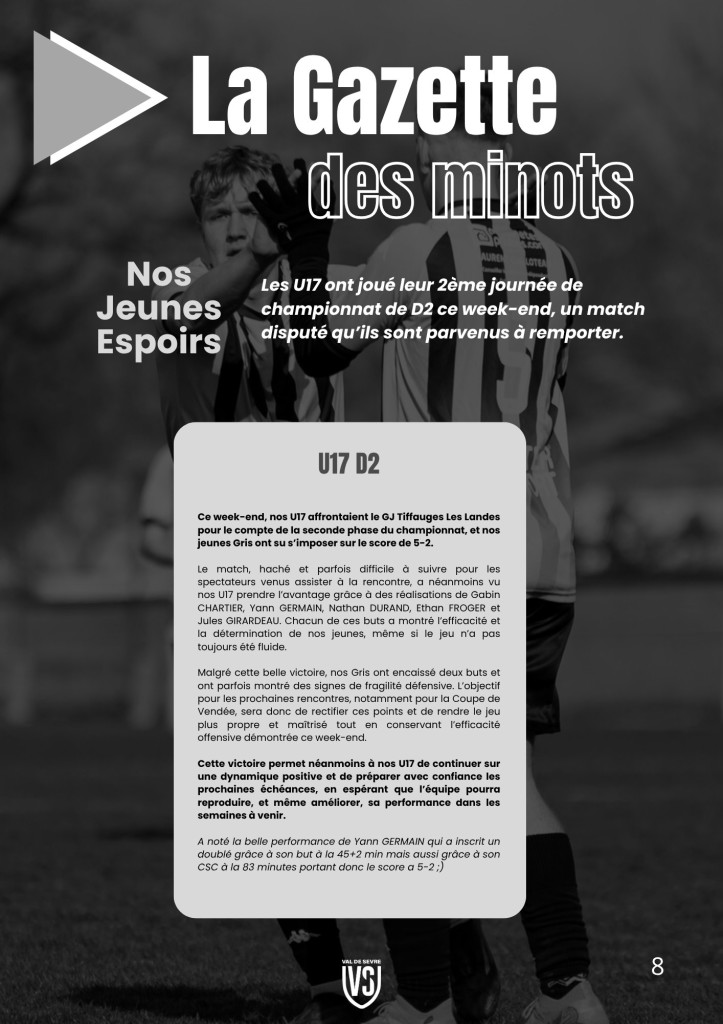 La Voix du Stade N°6 - P8