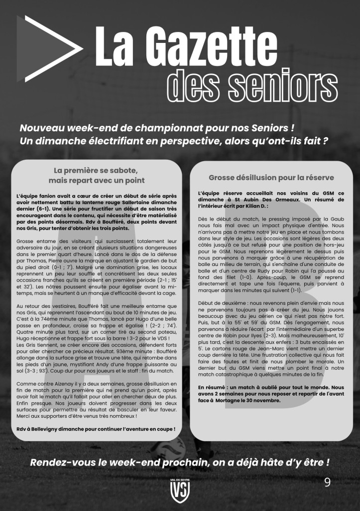 La Voix du Stade N°6 - P9