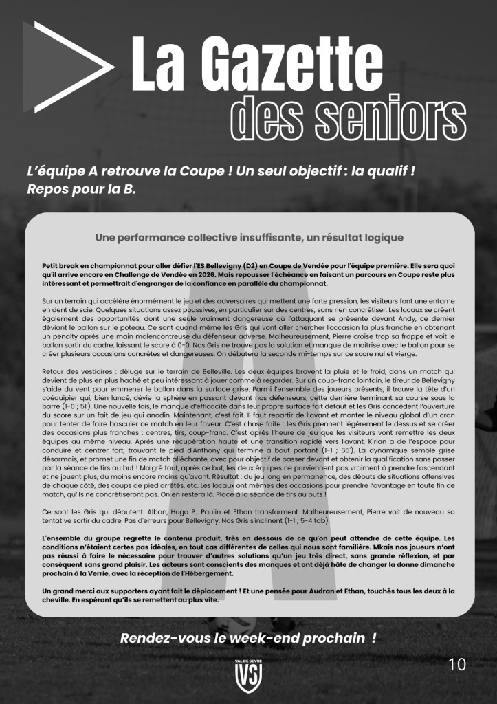 La Voix du Stade N°7 - P10