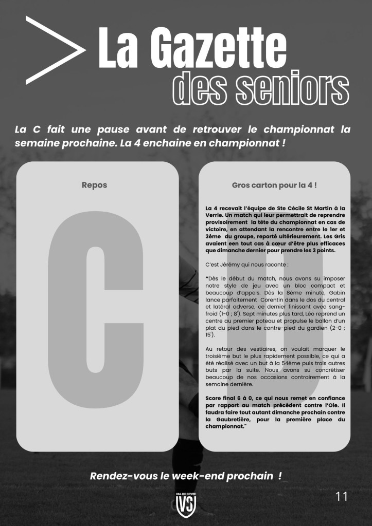 La Voix du Stade N°7 - P11