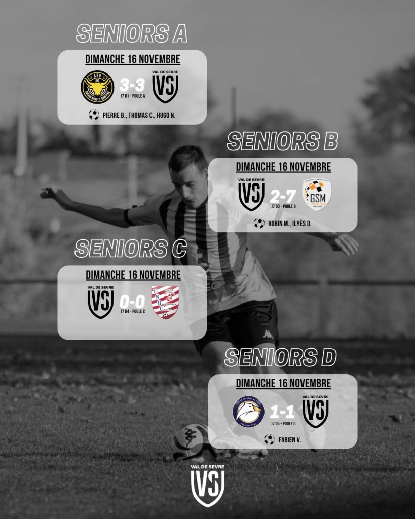 Résultats Match 15-16 Novembre 2025 Séniors