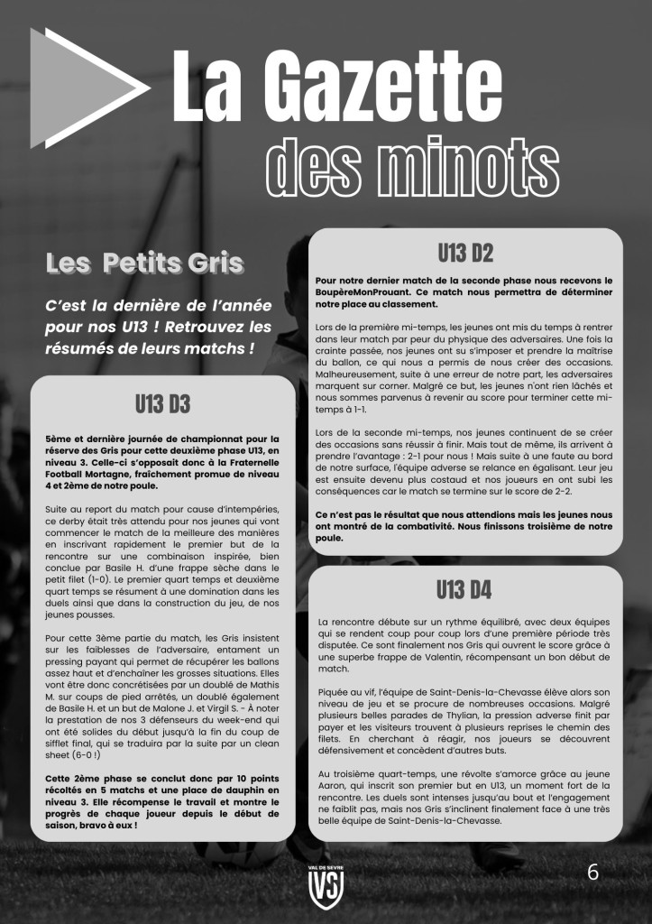 La Voix du Stade N°10 - P6