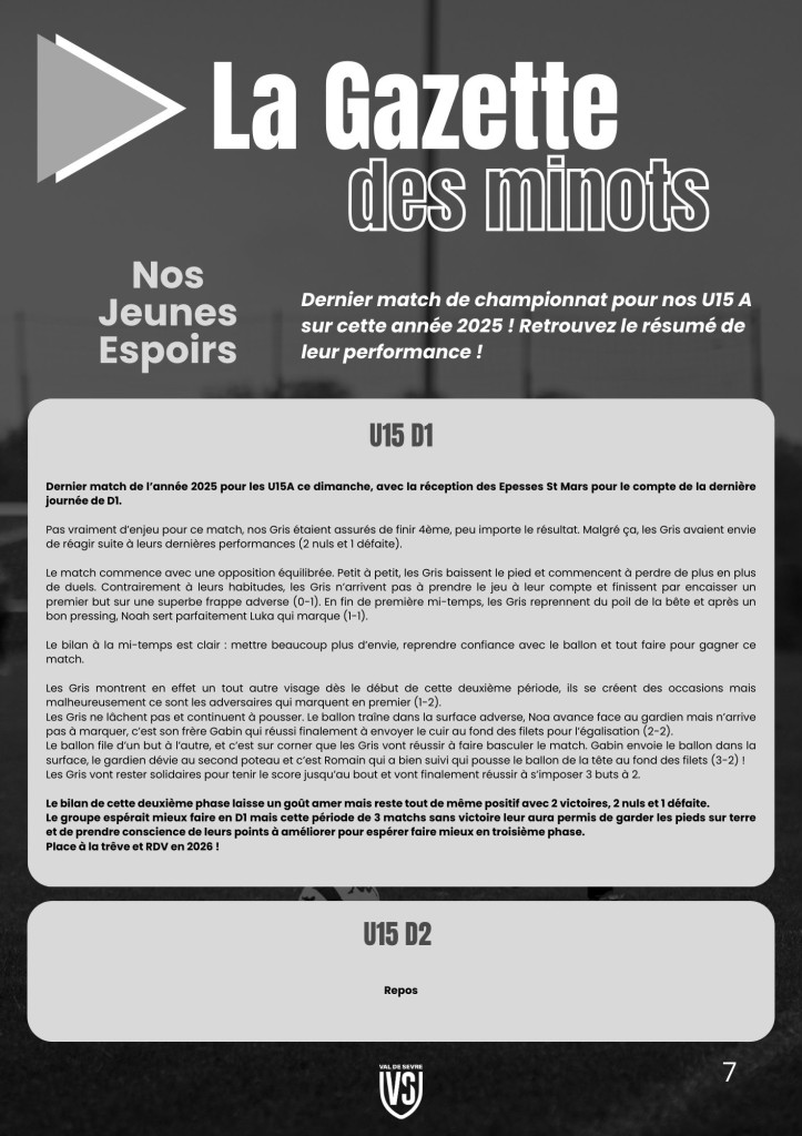 La Voix du Stade N°10 - P7