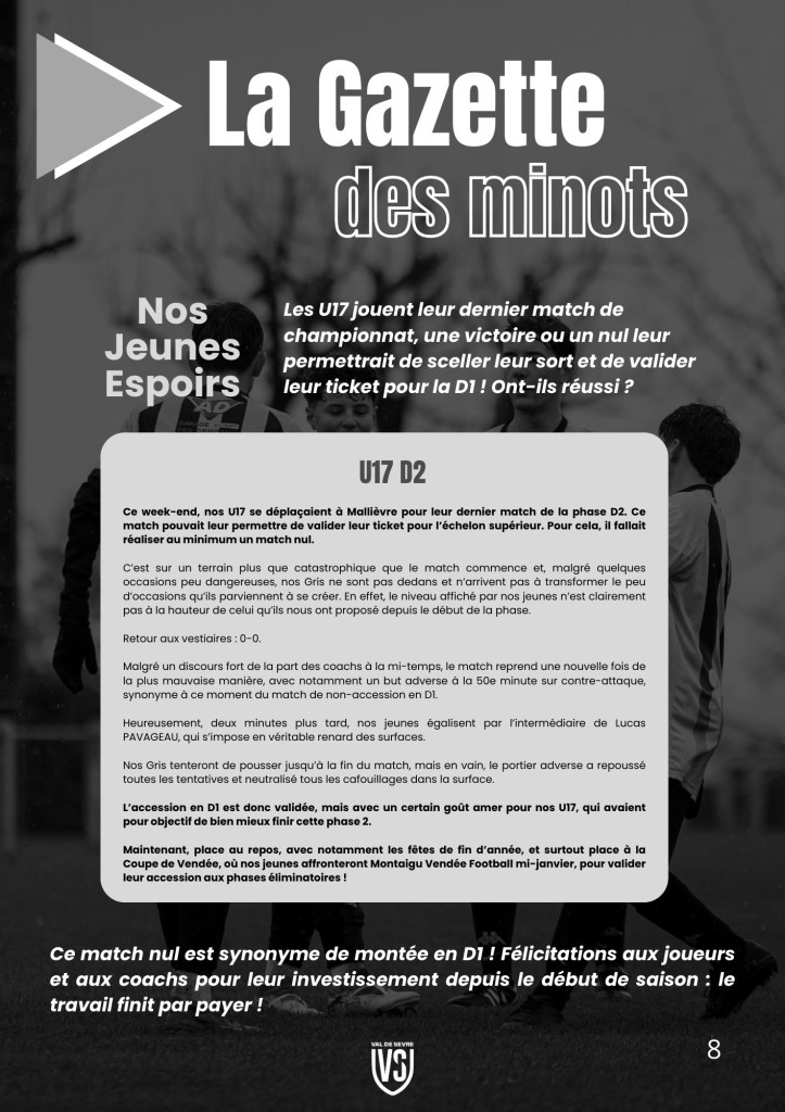 La Voix du Stade N°10 - P8