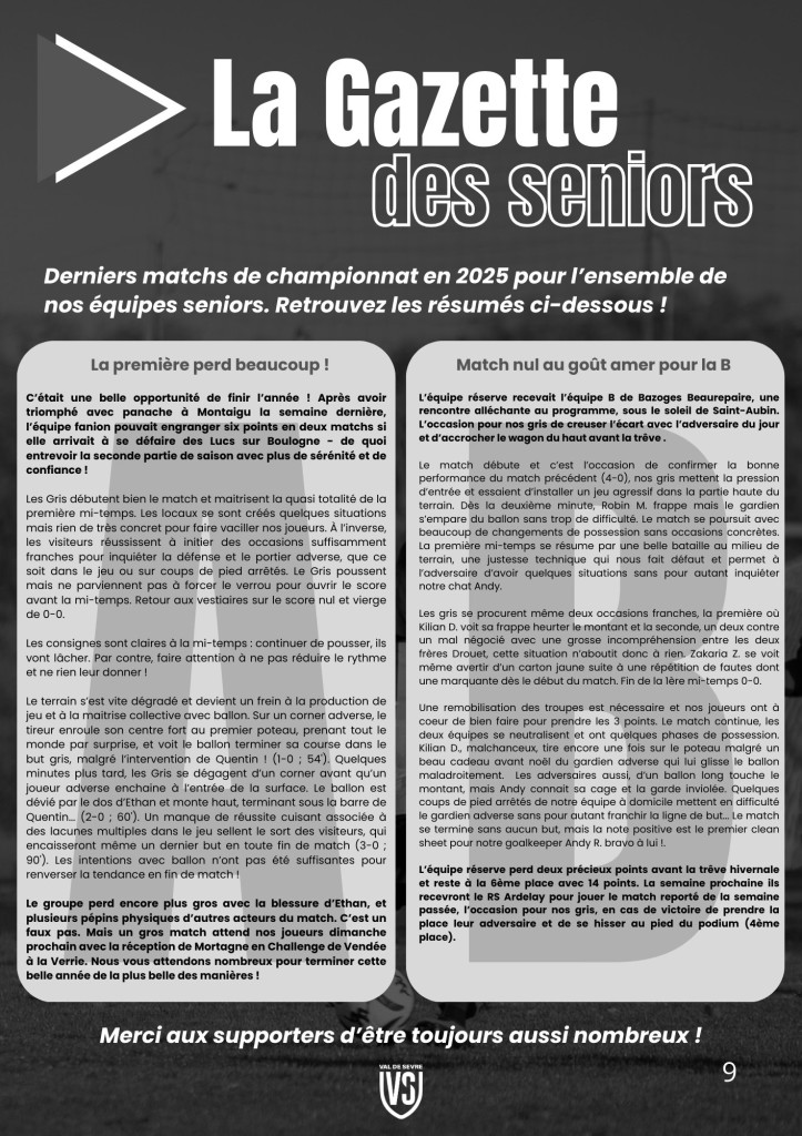 La Voix du Stade N°10 - P9