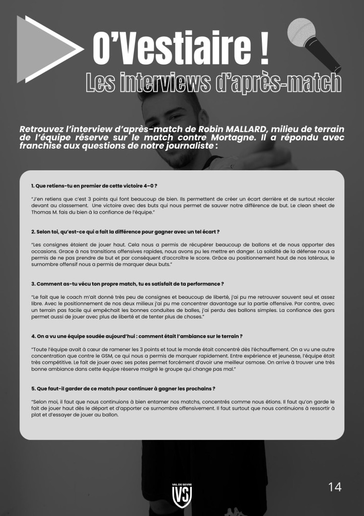 La Voix du Stade N°8 - P14