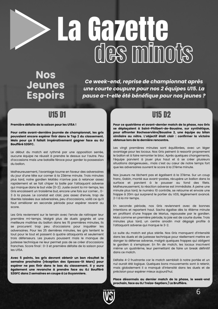 La Voix du Stade N°8 - P6