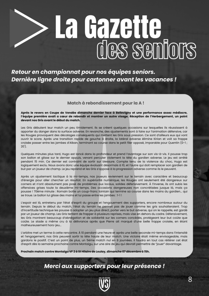 La Voix du Stade N°8 - P8