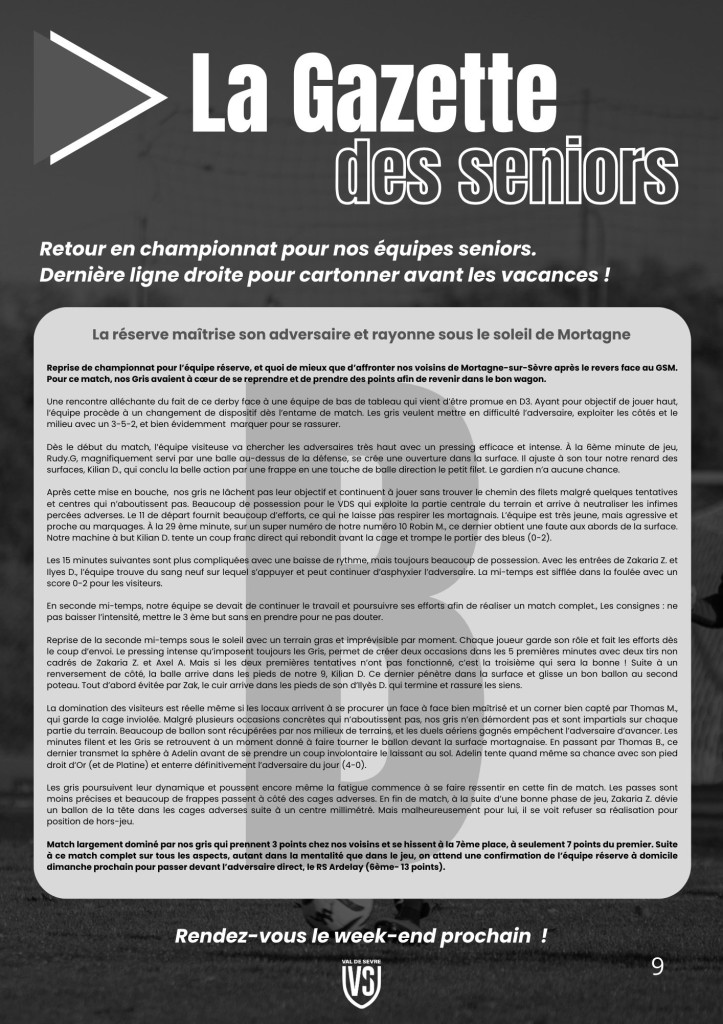 La Voix du Stade N°8 - P9