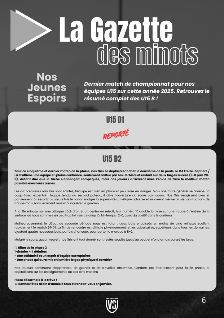 La Voix du Stade N°9 - P6