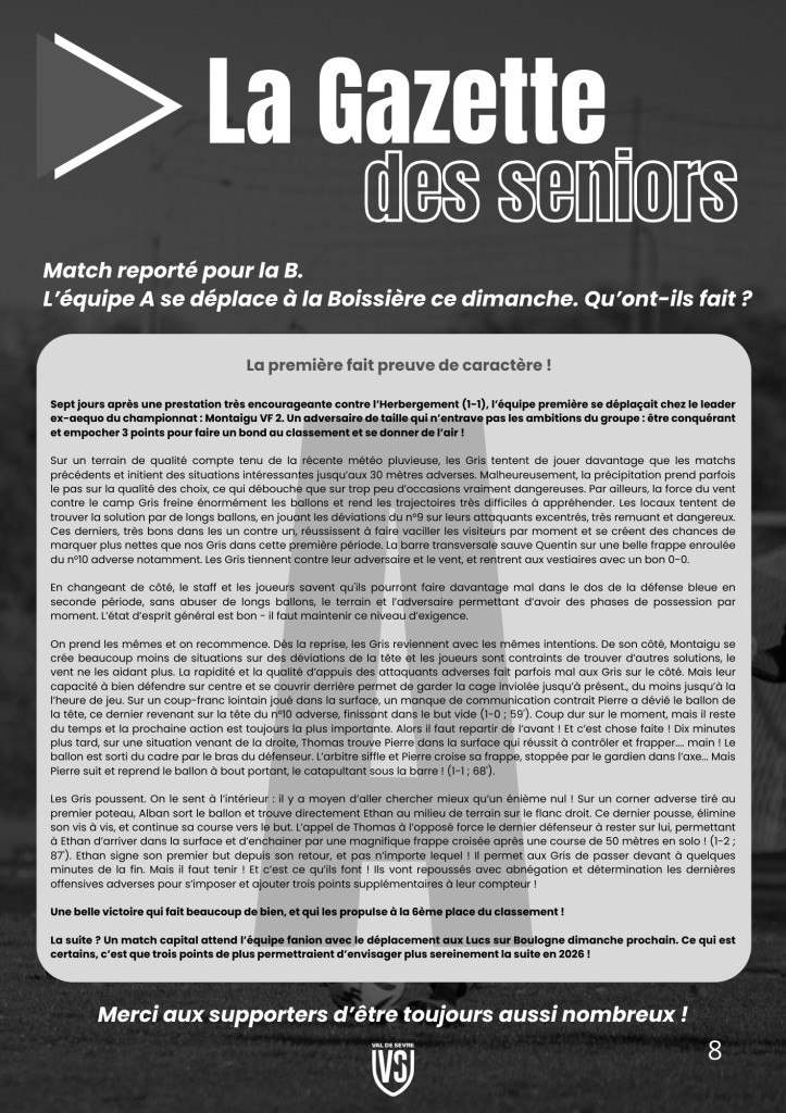 La Voix du Stade N°9 - P8