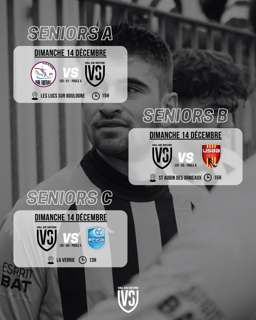Programme Match 13-14 Décembre 2025 Séniors