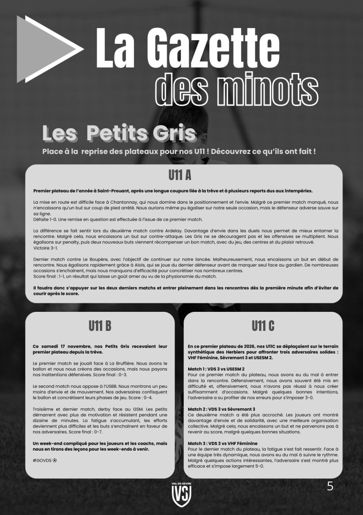 La Voix du Stade N°12 - P5