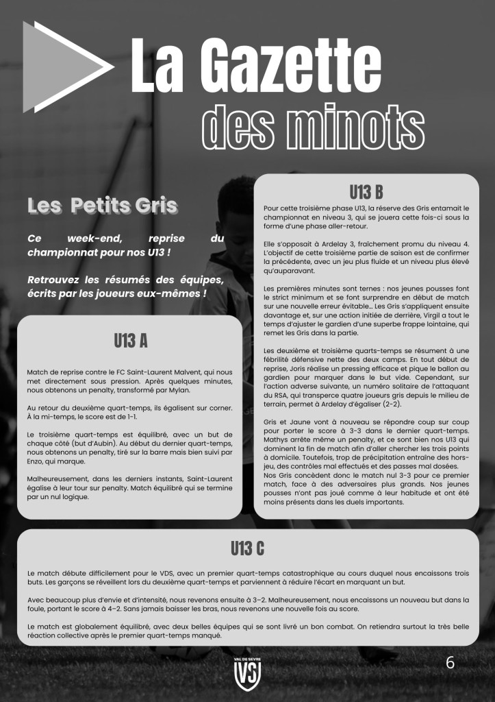 La Voix du Stade N°12 - P6