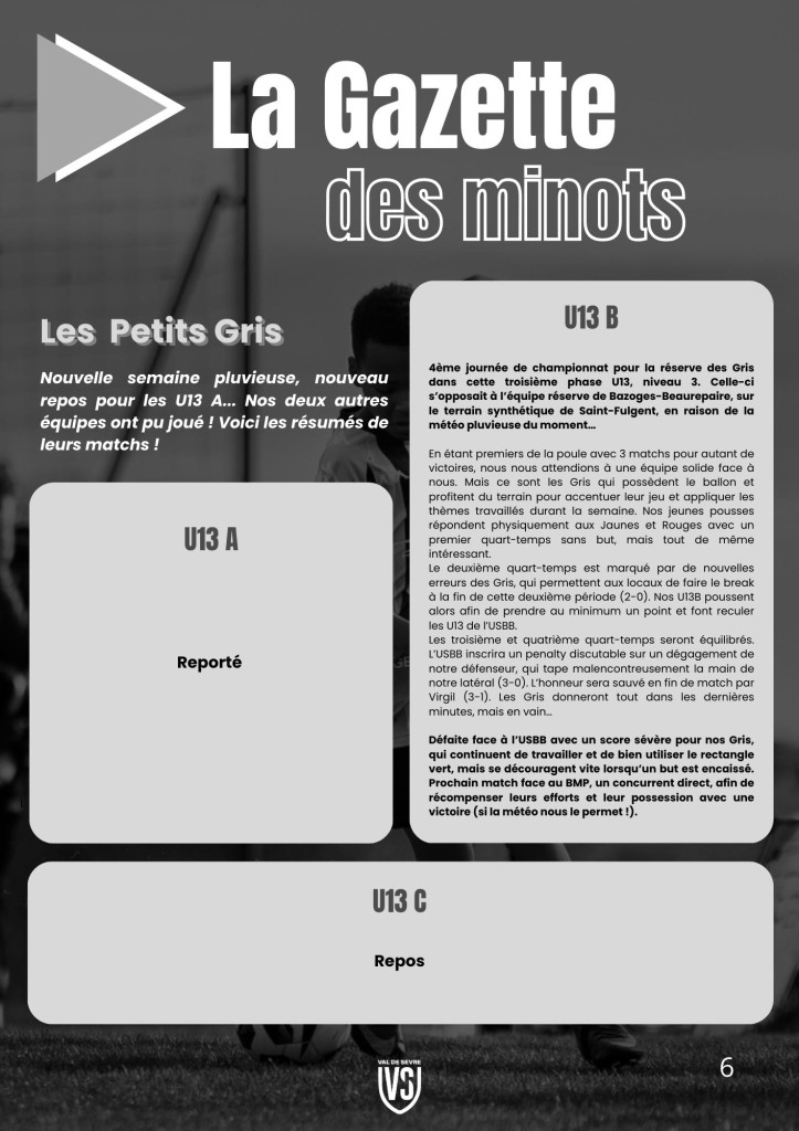 La Voix du Stade N°15 - P6