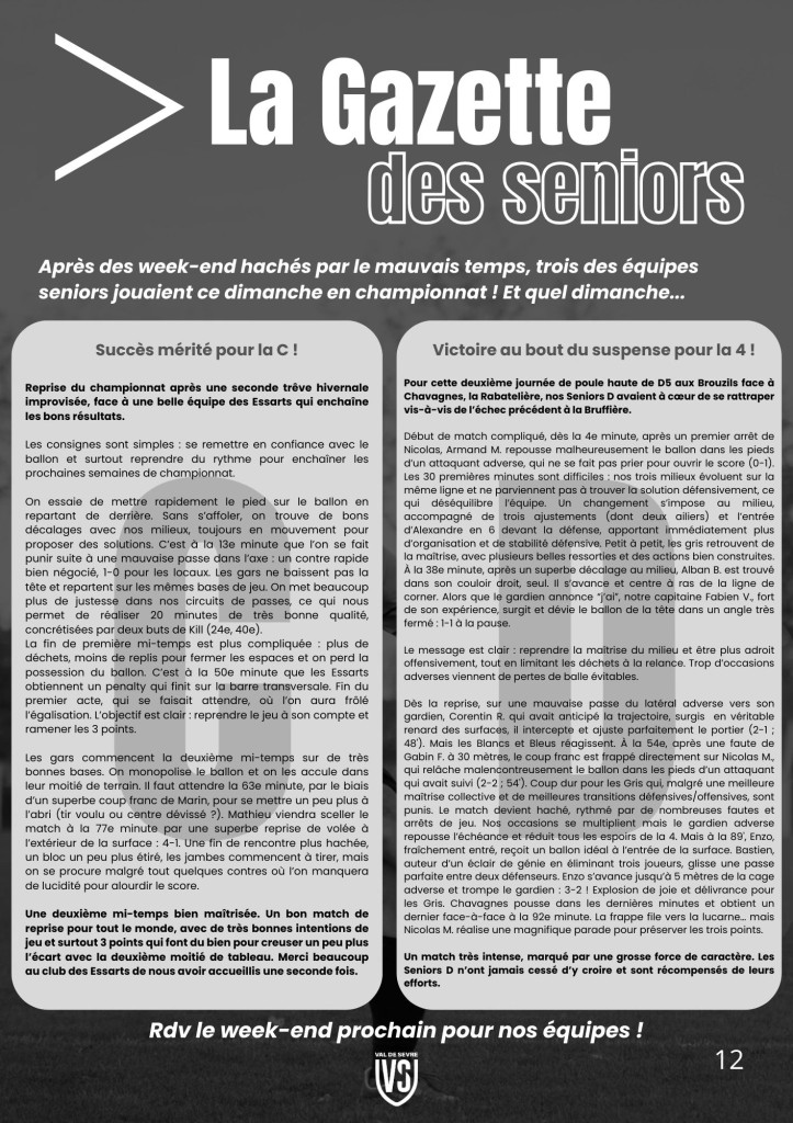 La Voix du Stade N°17 - P12