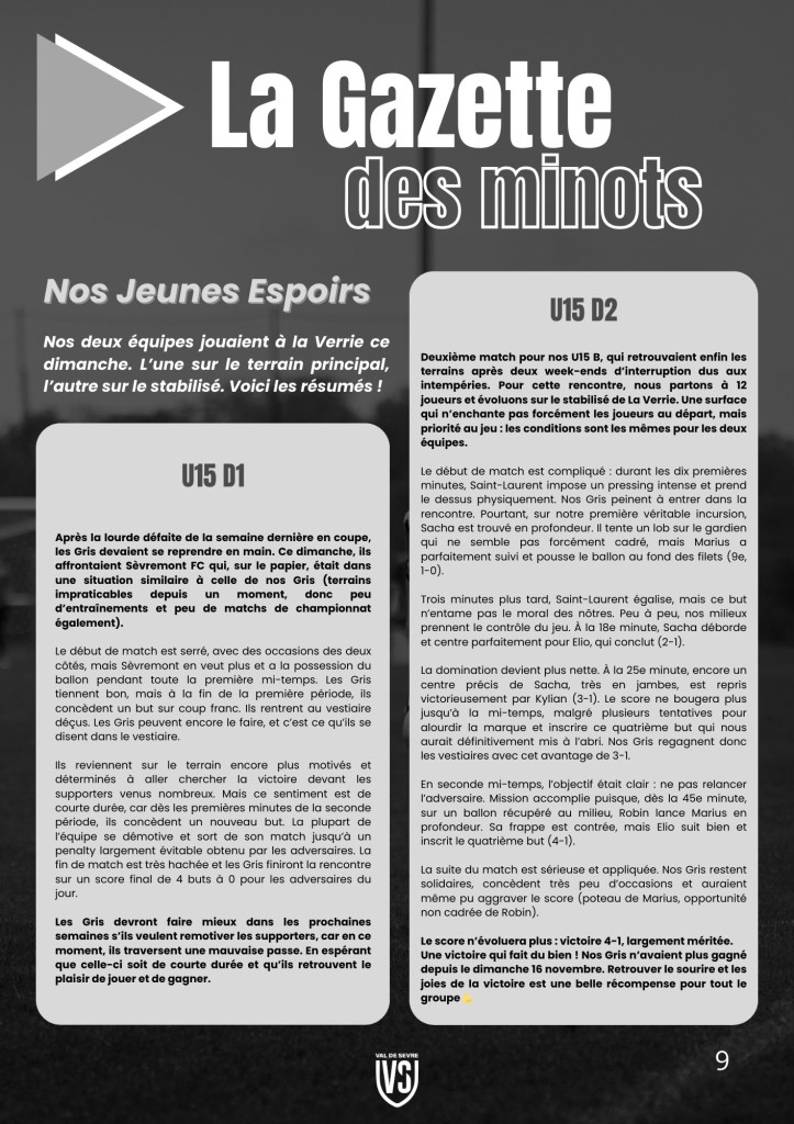 La Voix du Stade N°17 - P9