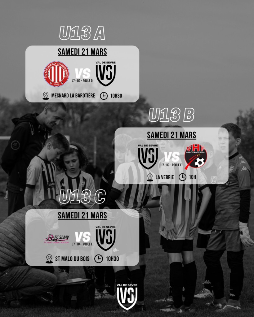 Programme Match 21-22 Mars 2026 U13