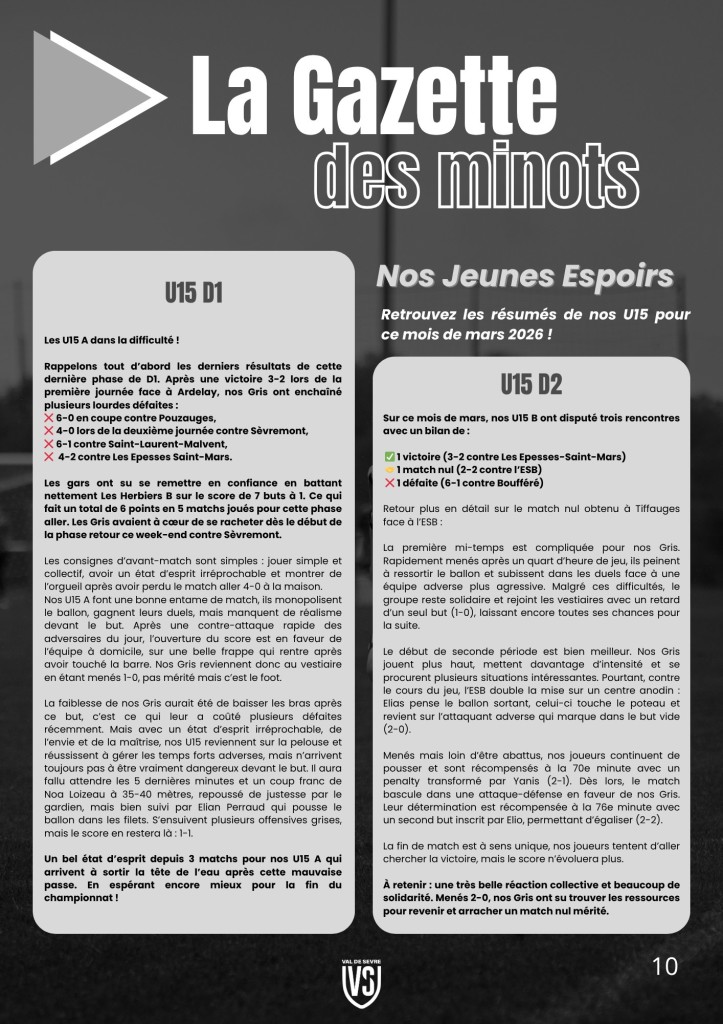 La Voix du Stade N°18 - P10