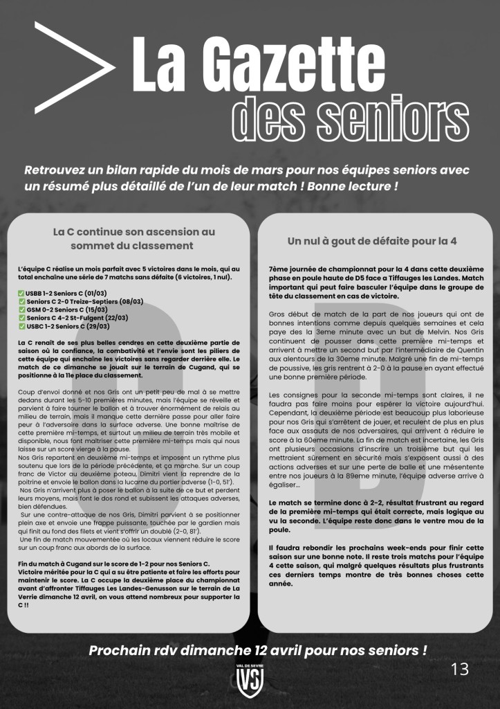 La Voix du Stade N°18 - P13